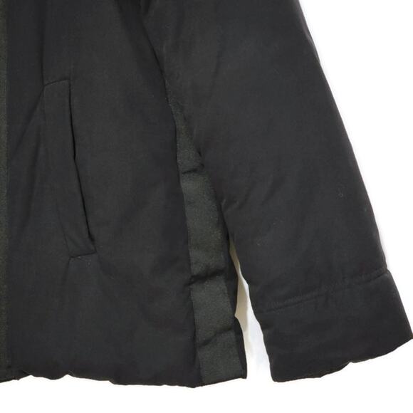 ZARA Basic Outerwear Black Hooded Zip Up Front Puffer Coat Jacket Size L - Picture 7 of 16